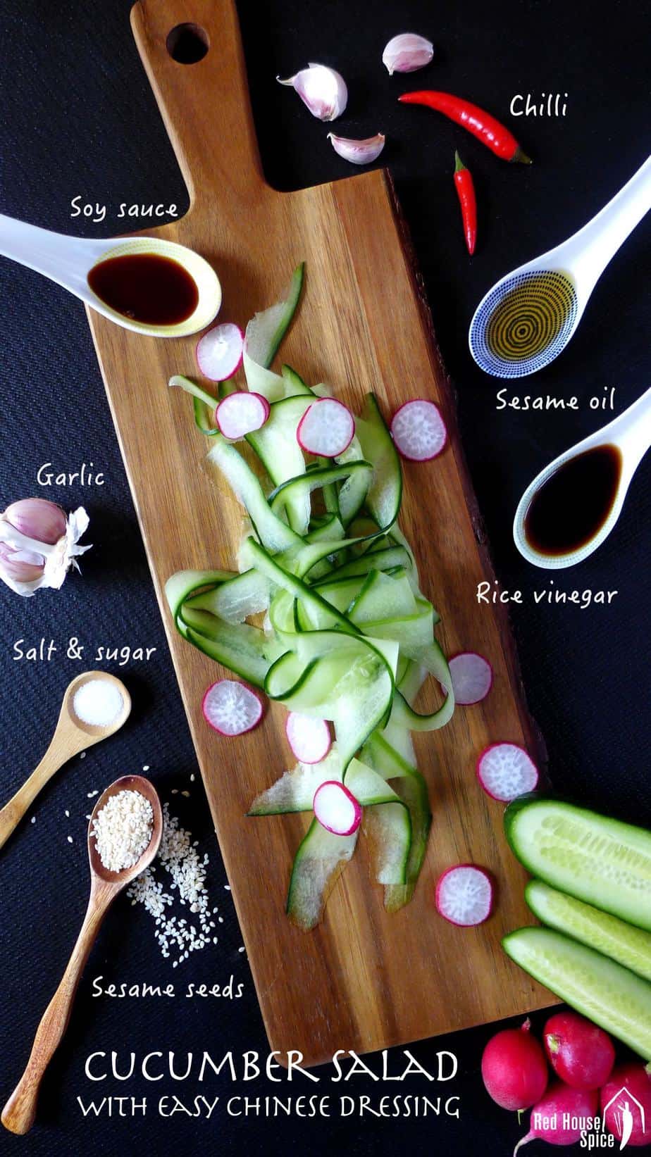 A classic cucumber salad with a new look. Flavoured with an easy Chinese dressing. Formula to make this versatile seasoning revealed.