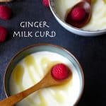 Ginger milk curd with honey & berries