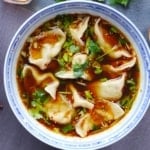beef dumpling soup with hot and sour seasoning