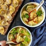 Tasty, moist pork filling wrapped with slippery wonton skin, served in hot chicken soup, this pork wonton soup is a perfect treat on cold winter days.