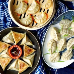 dumplings cooked in three ways