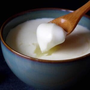 A bowl of ginger milk curd.