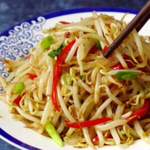 Stir fried mung bean sprouts