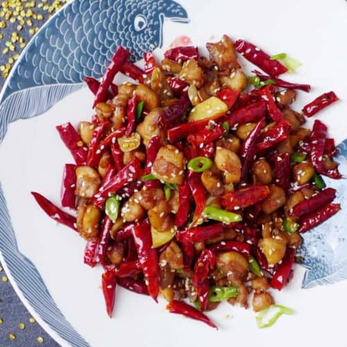 deep-fried chicken with chillis and Sichuan pepper