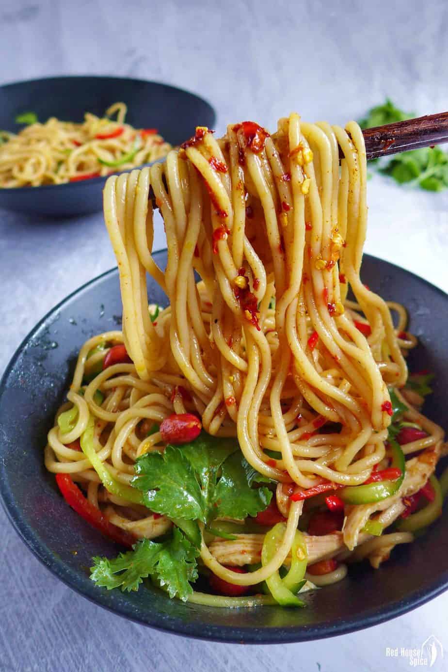 Chinese cold noodles with Sichuan dressing