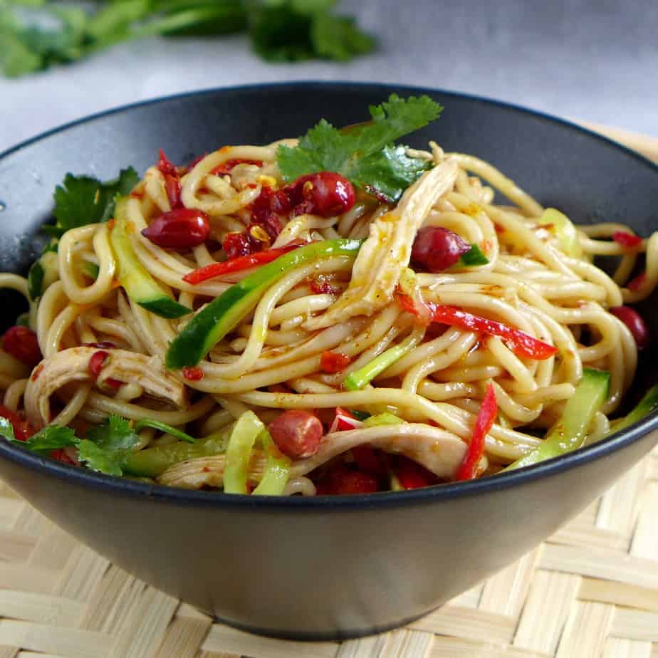 Cold Noodles with Sichuan Dressing (Liang Mian, 凉面) - Red House Spice