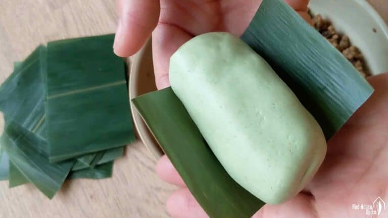 Plastic Wrapped Rice Cake Sichuan leaf-wrapped sticky rice cakes (Ye’er Ba, 叶儿粑) - Red House Spice