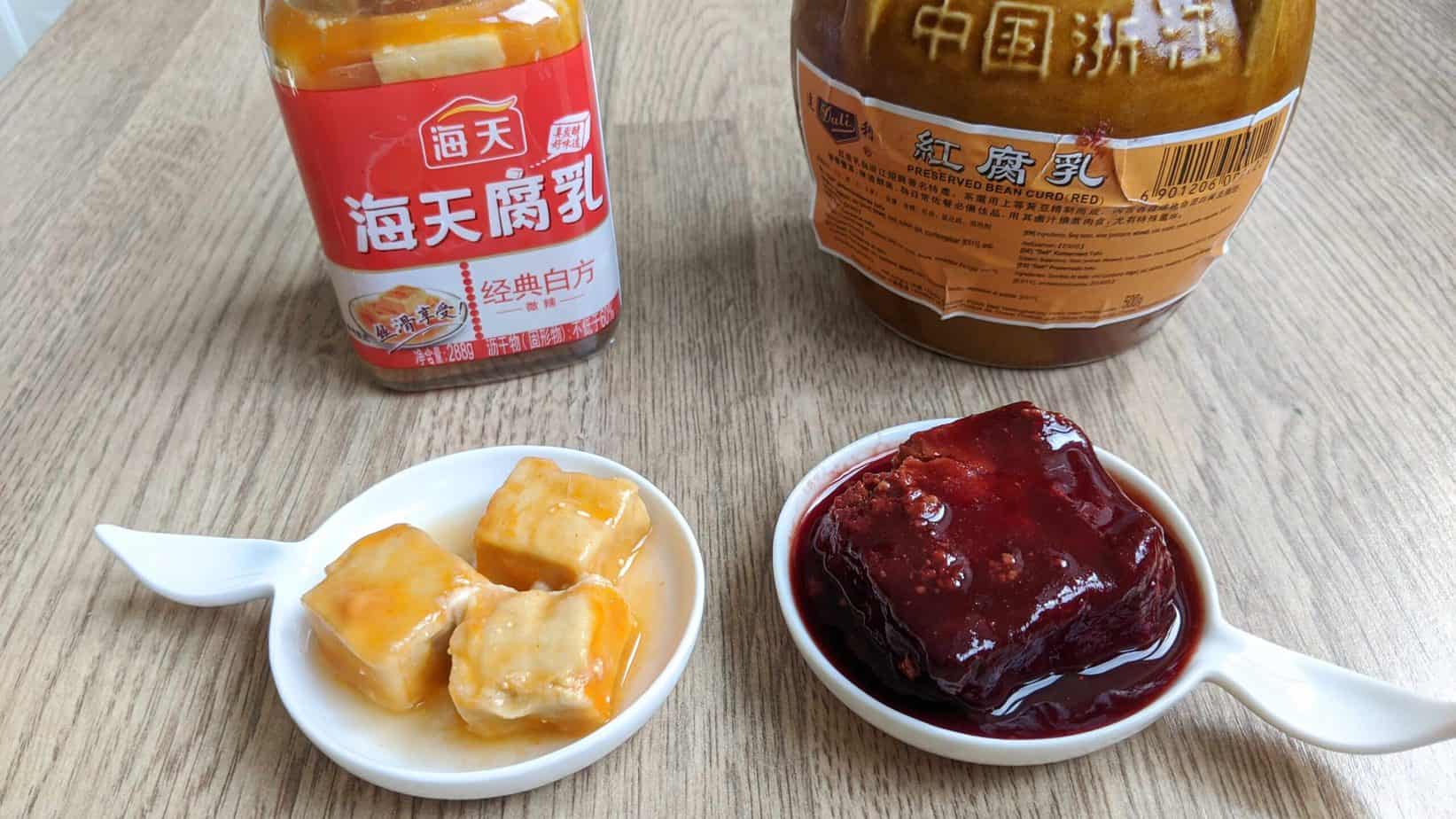 Two types of fermented bean curd