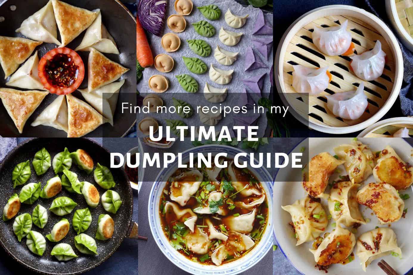 A collection of dumpling dishes cooked in different ways