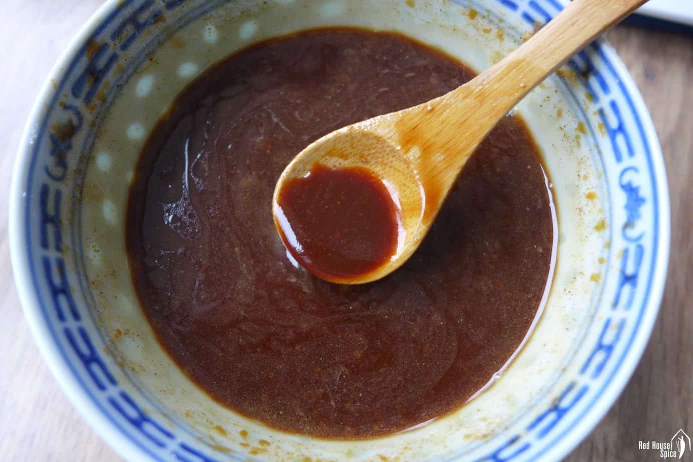 Stir-fry sauce in a bowl