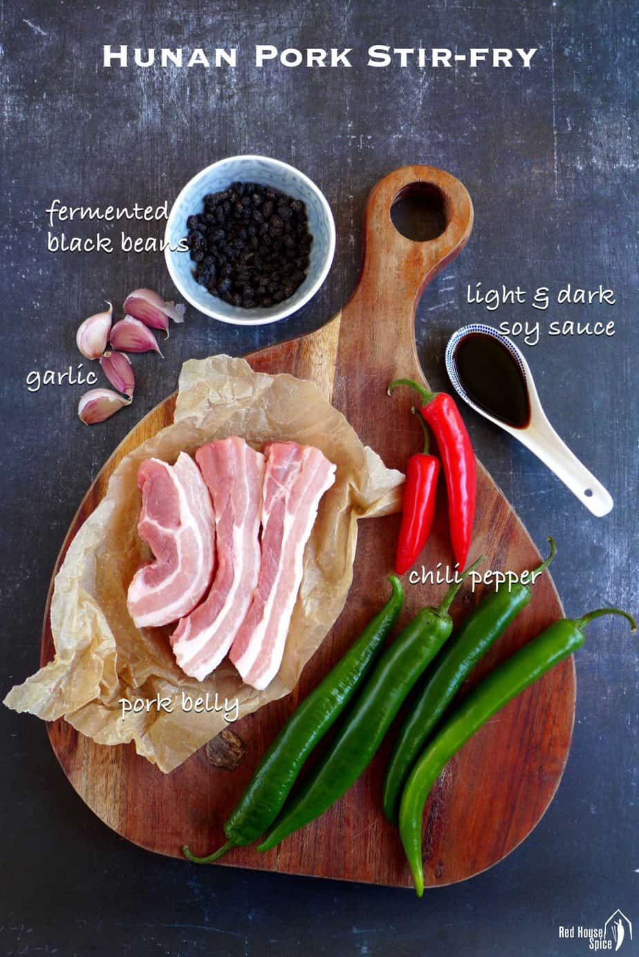 Ingredients for Hunan pork