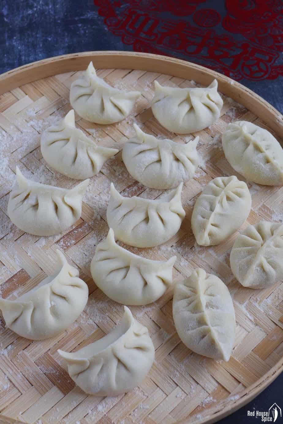 uncooked dumplings