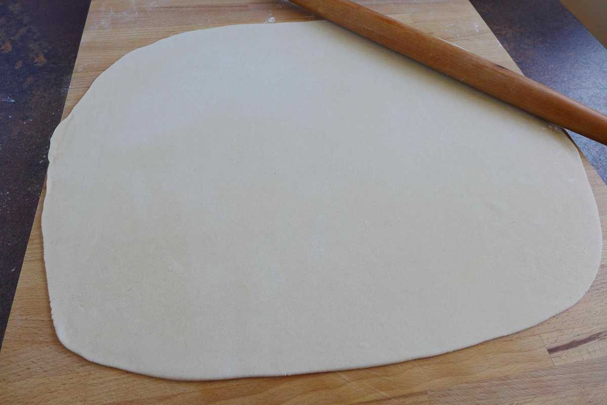 A piece of thin dough sheet