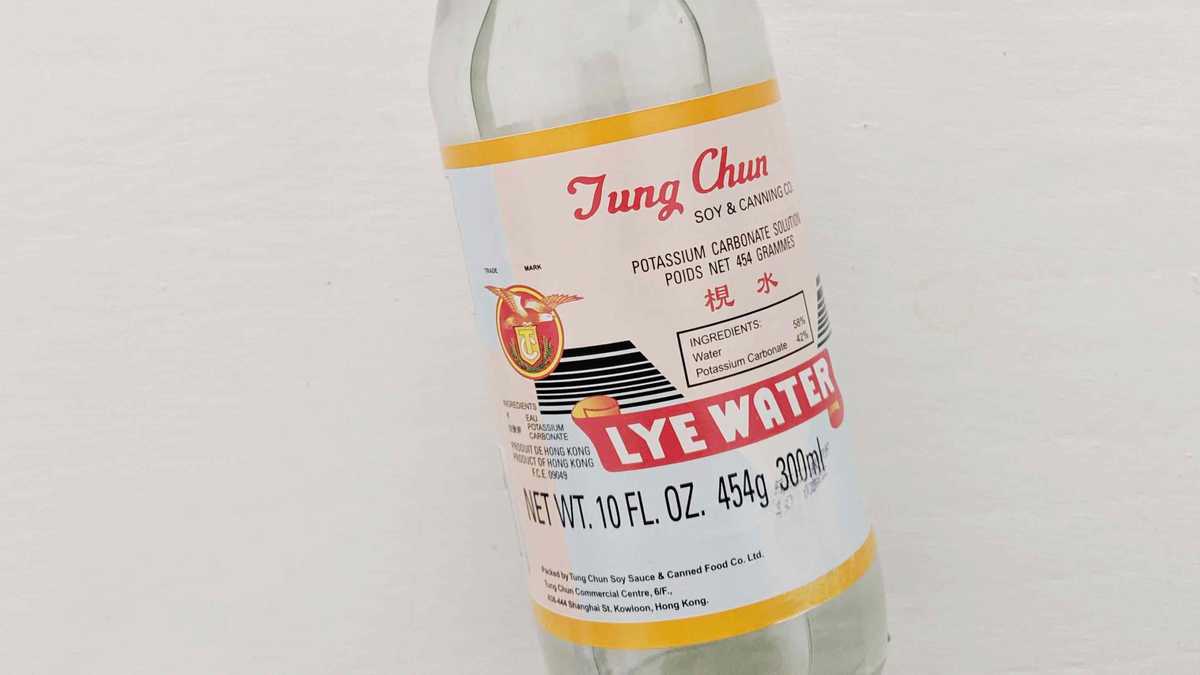 label of bottled lye water