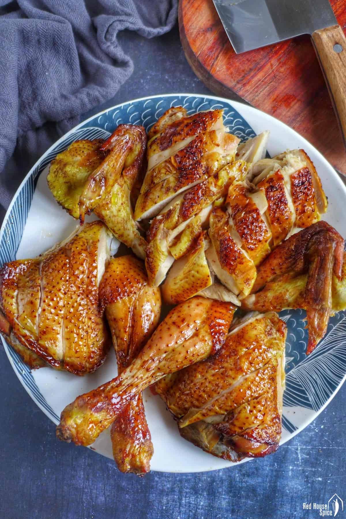 sliced roast five spice chicken