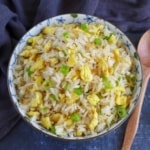 fried rice with egg and scallions.