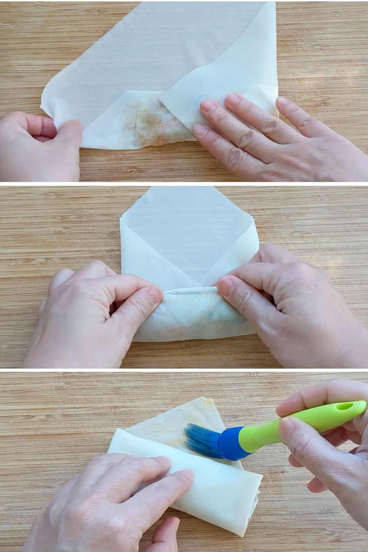 fold a spring roll