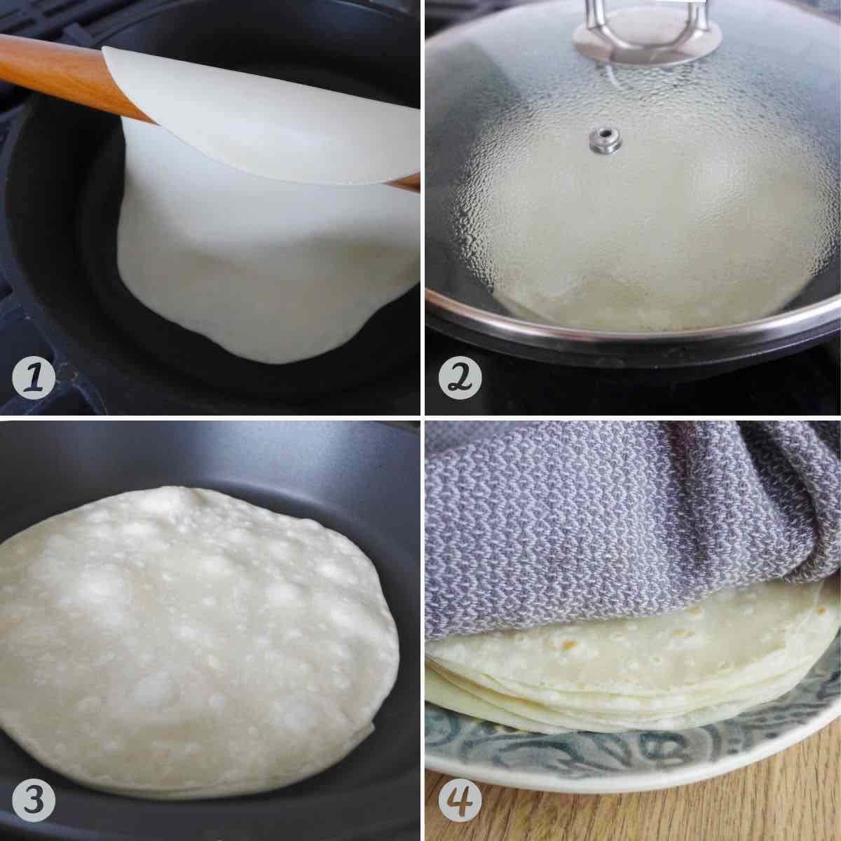 cooking Peking duck pancakes