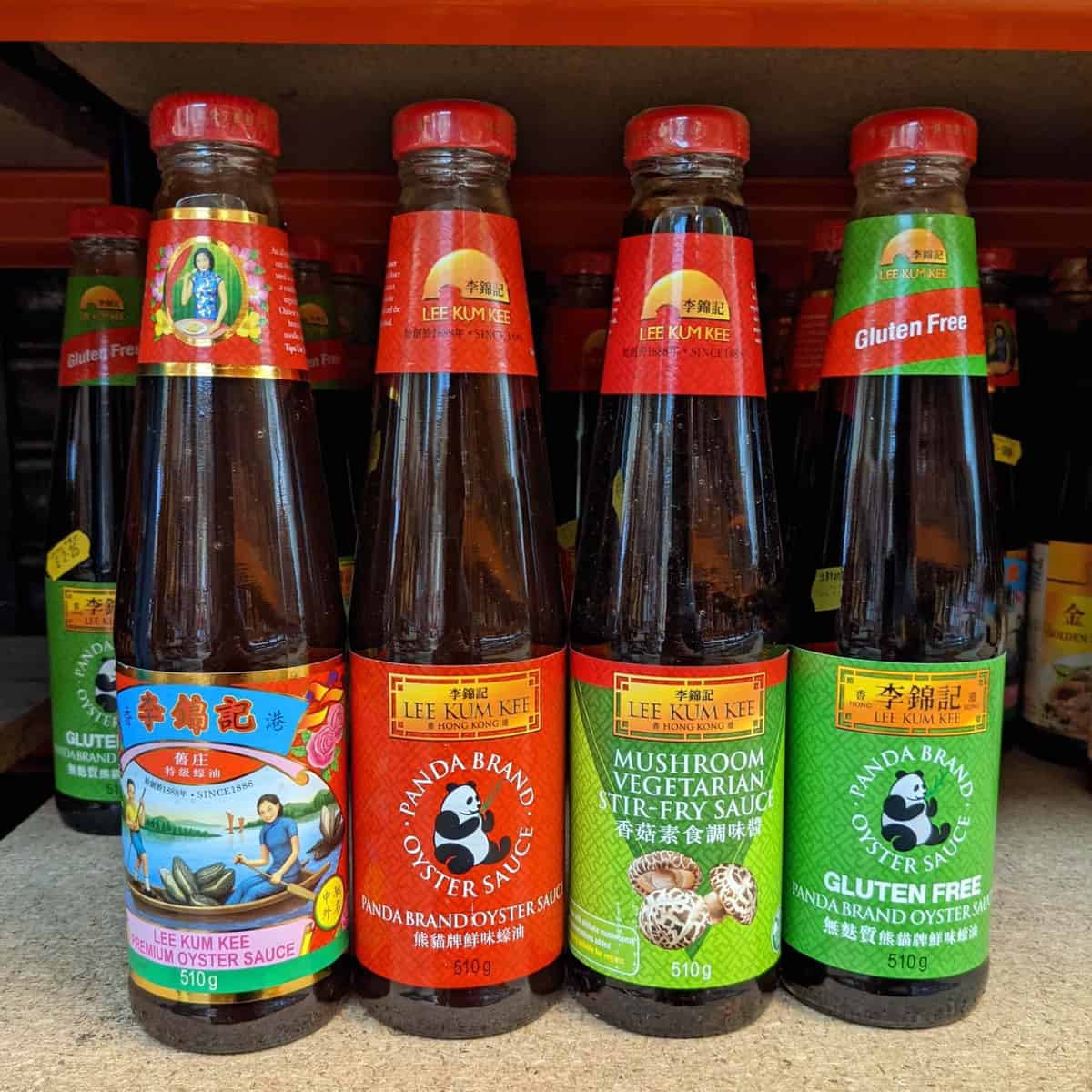 Four bottles of oyster sauce