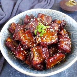 Chinese Sweet and sour ribs in a bowl