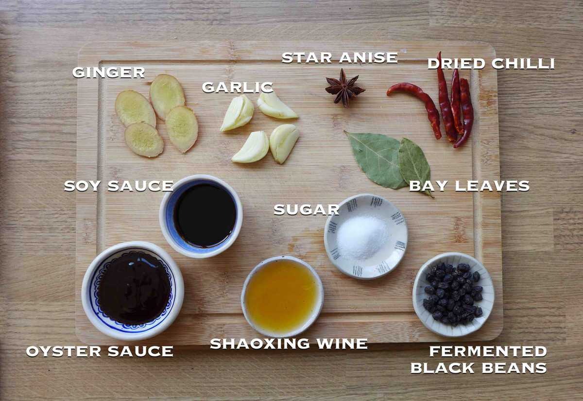 seasonings and spices for braising chicken feet