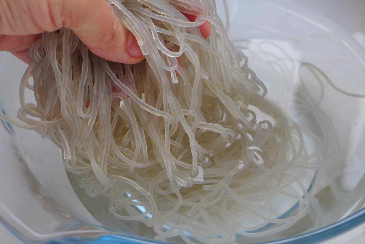 rehydrated glass noodles