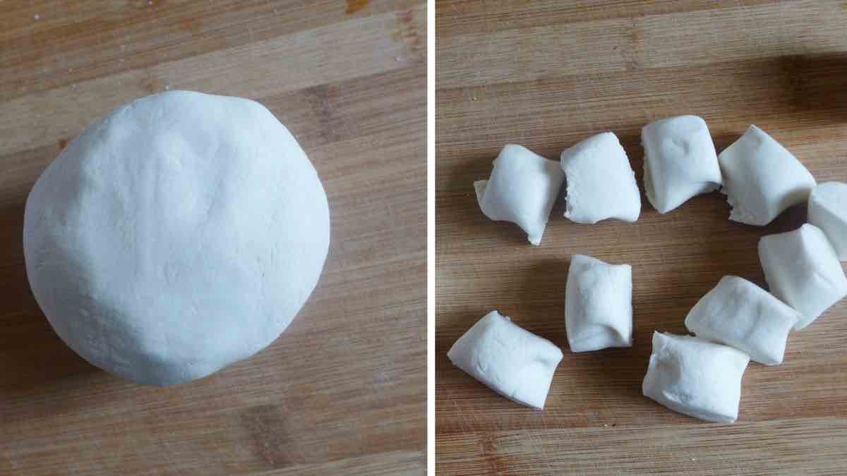 Glutinous rice flour dough.