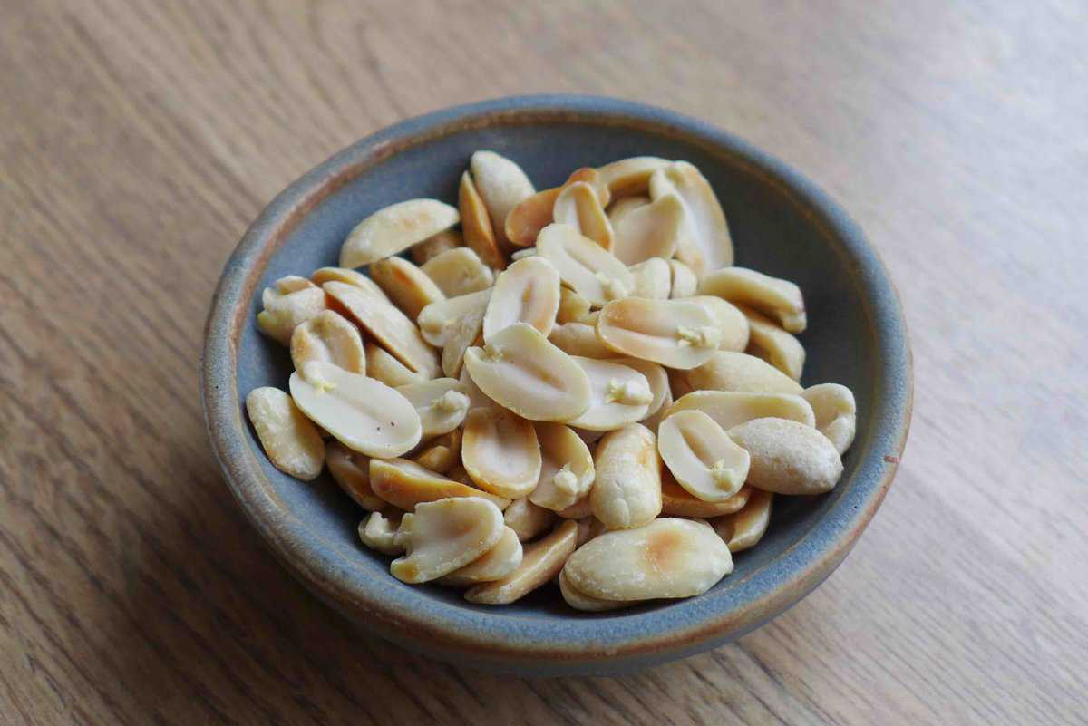 peanuts in a bowl.