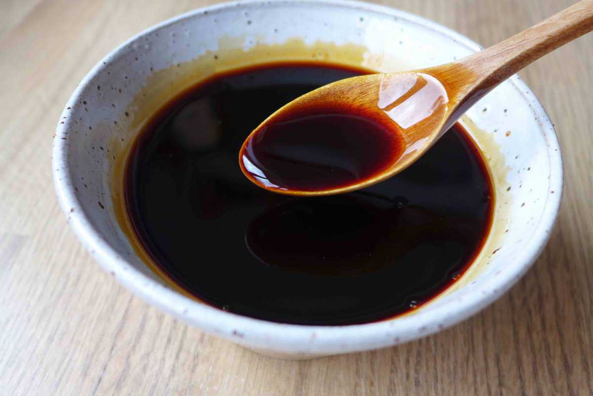 Sichuan spiced sweet soy sauce.