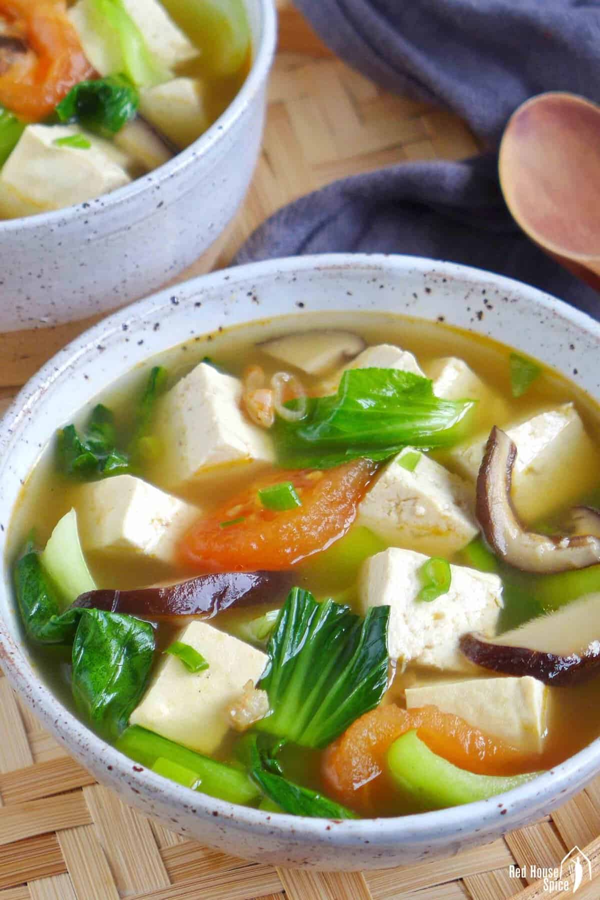 Tofu Soup With Vegetables 豆腐鲜蔬汤