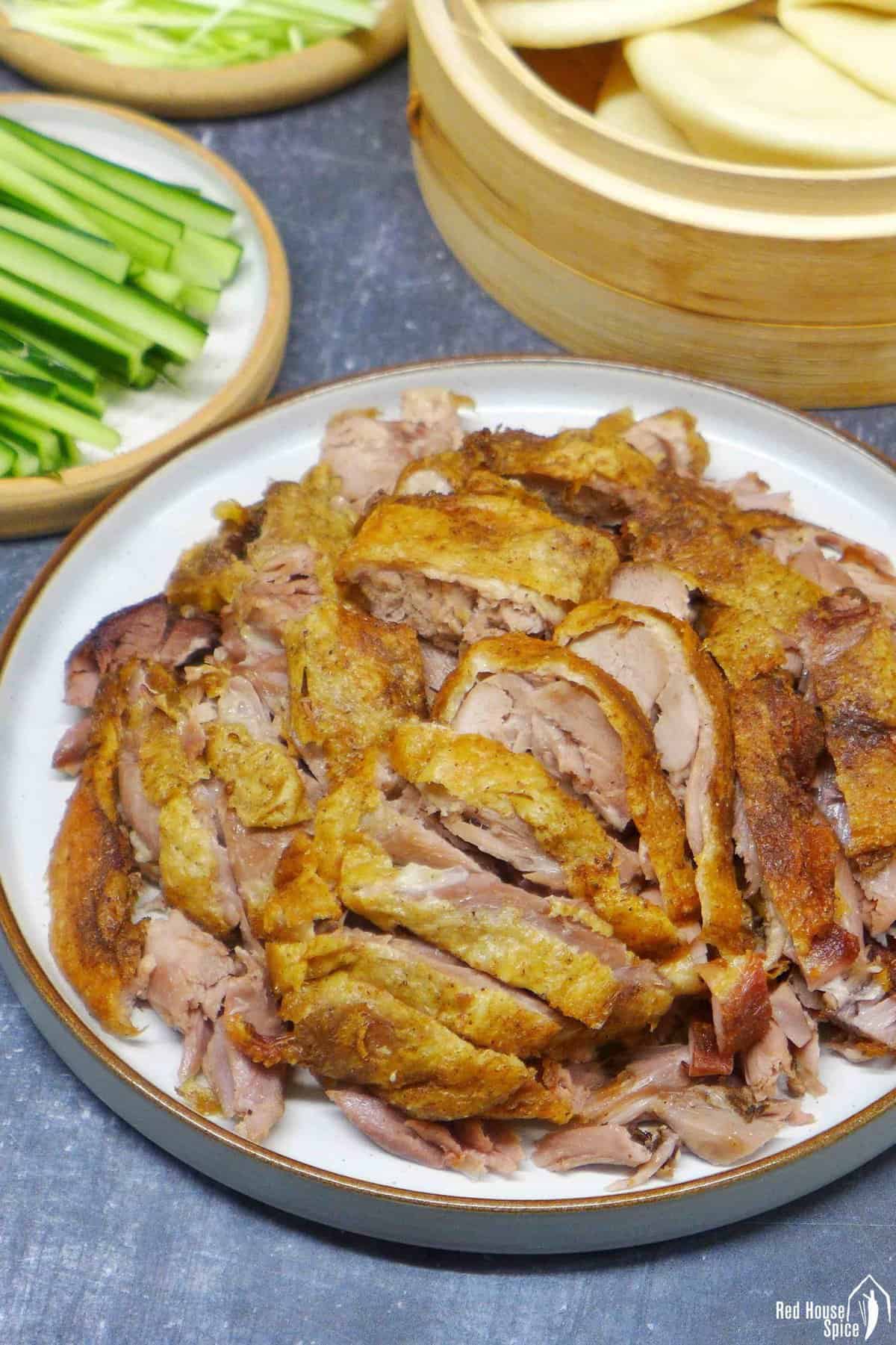 A plate of aromatic crispy duck.