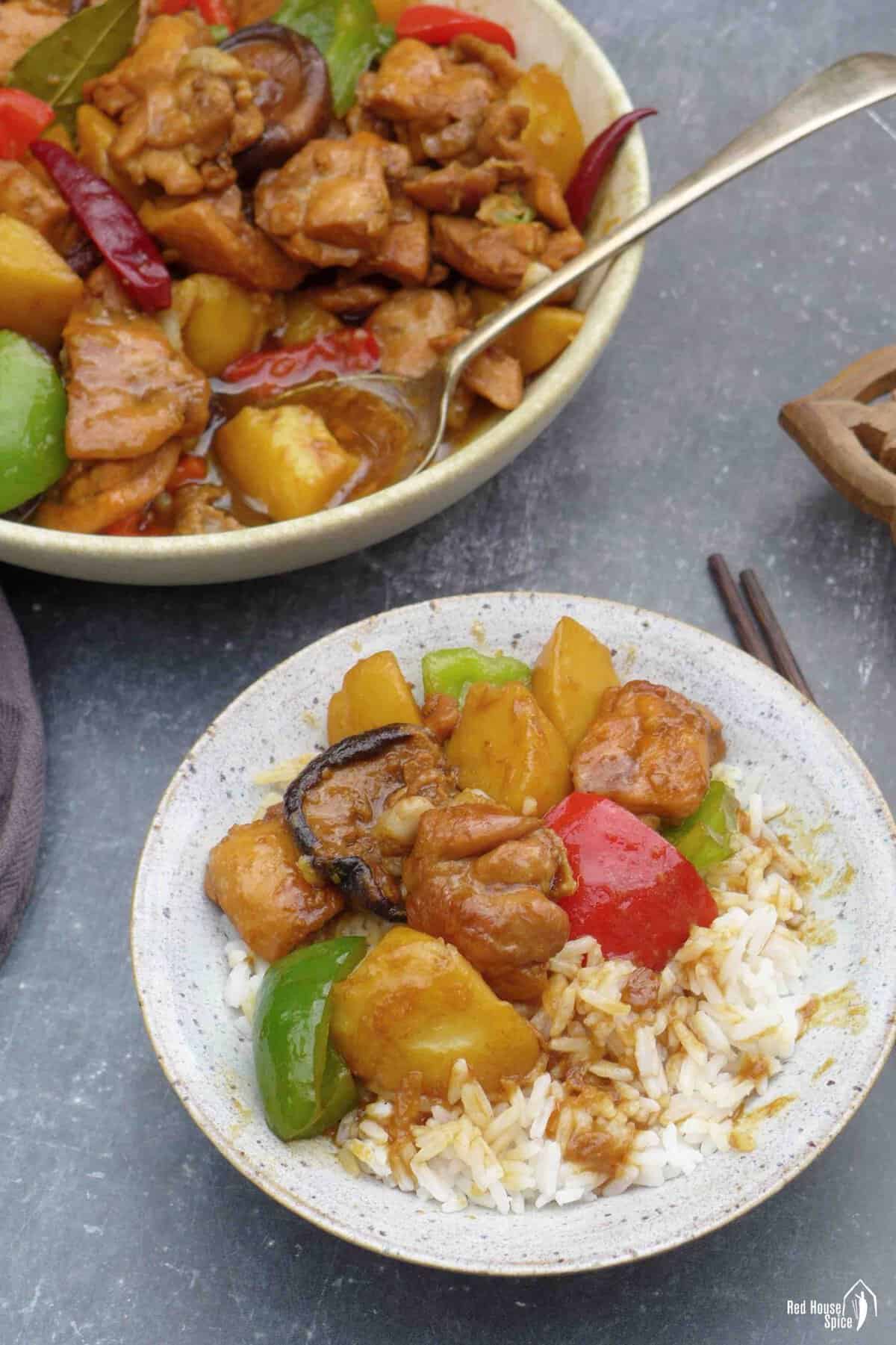 yellow braised chicken.